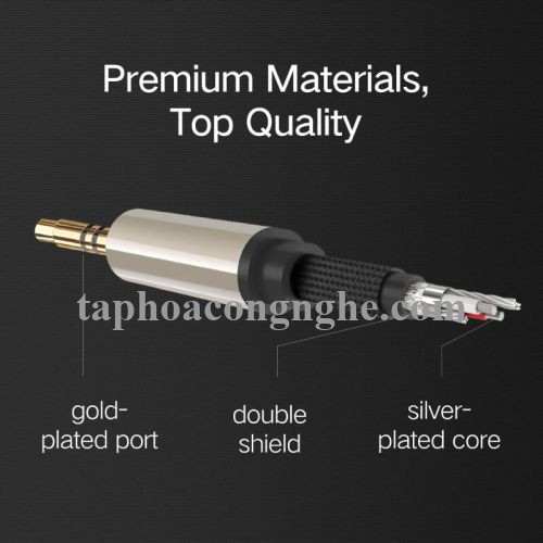 Ugreen 40788 20M màu Đen Cáp âm thanh 2 đầu 3.5mm dương đầu bọc kim loại cao cấp AV125 30040788